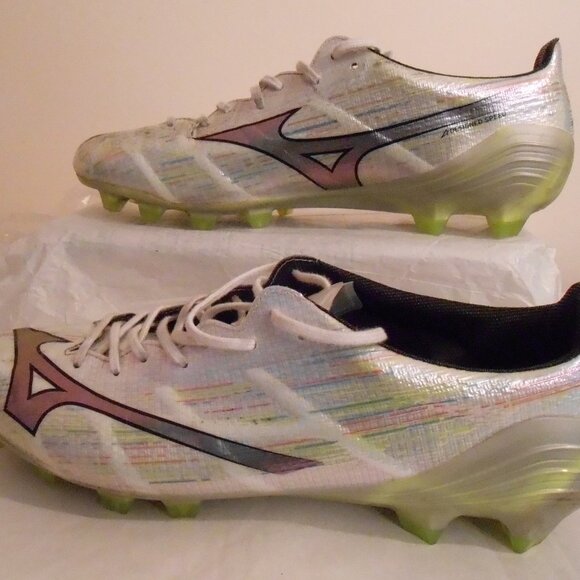 Mizuno Alpha Zeroglide Energy Men's White Iridescent Soccer Cleats Size 10 - Picture 5 of 8